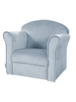 Lil Sofa' Kindersessel mit Armlehnen, Samtstoff Hellblau
