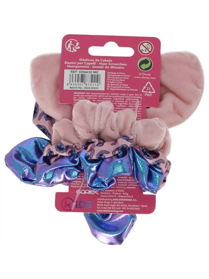 Lilo & Stitch Scrunchies mit Schleife – Stylische Haargummis in Rosa