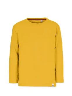 Longsleeve " Basic " in senf