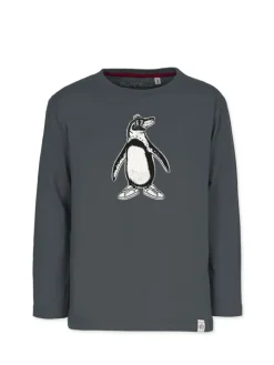 Longsleeve " Too Cool for School " in grau