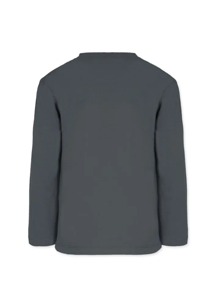 Longsleeve " Too Cool for School " in grau
