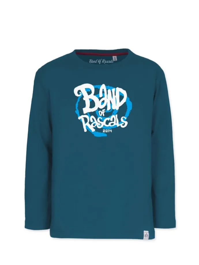 Longsleeve " Weird " in petrol