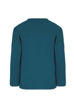 Longsleeve " Weird " in petrol