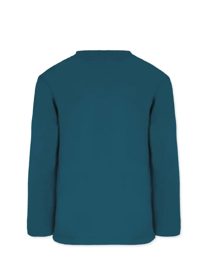 Longsleeve " Weird " in petrol