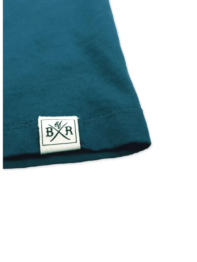 Longsleeve " Weird " in petrol