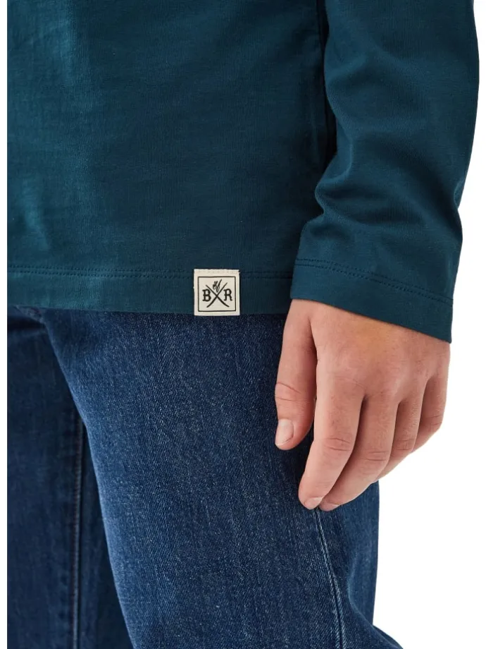 Longsleeve " Weird " in petrol