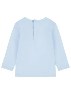 Longsleeve "Bear notched" in Hellblau