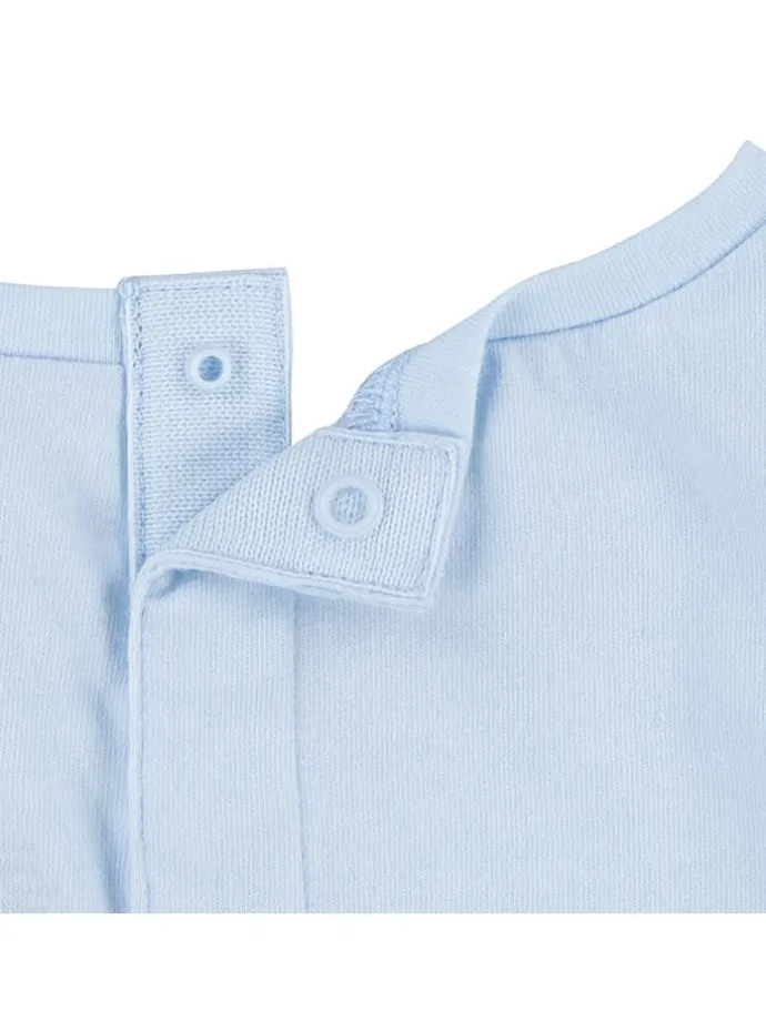 Longsleeve "Bear notched" in Hellblau