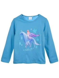 Longsleeve "Frozen" in Blau