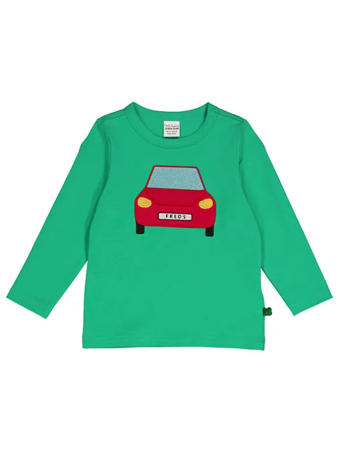 Longsleeve "Hello car" in Grün