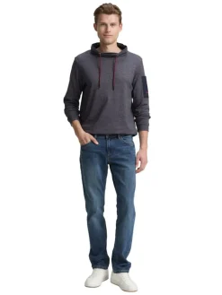 Longsleeve in Anthrazit/ Dunkelblau