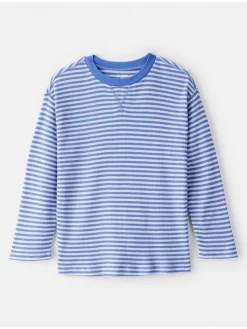 Longsleeve in Blau/ Weiß