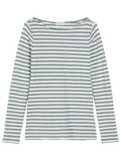 Longsleeve in Blau/ Weiß