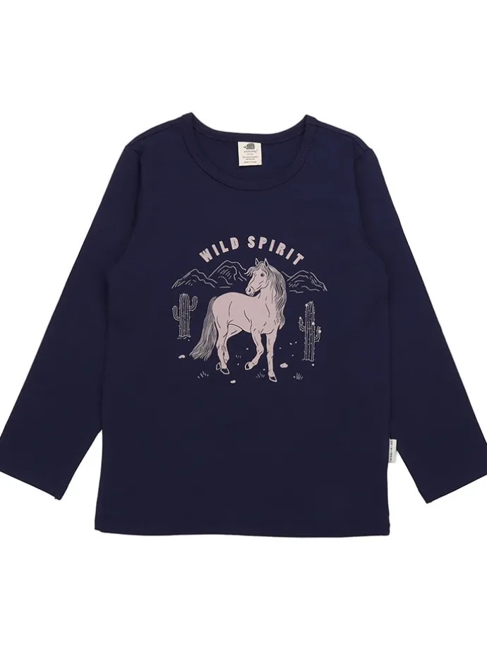 Longsleeve in Dunkelblau