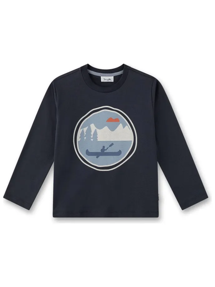 Longsleeve in Dunkelblau