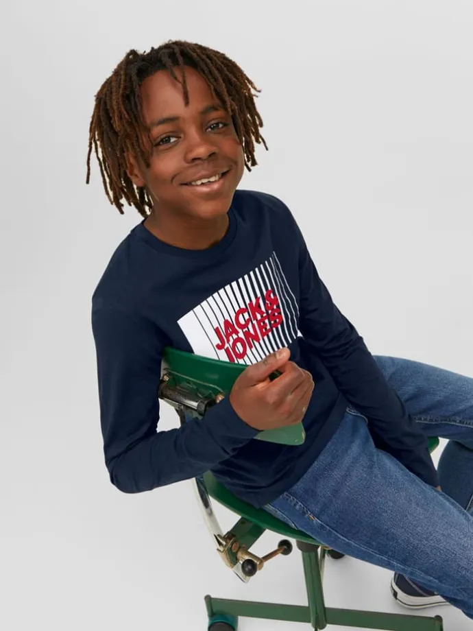 Longsleeve in Dunkelblau
