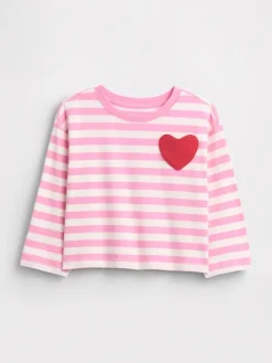 Longsleeve in Rosa/ Creme