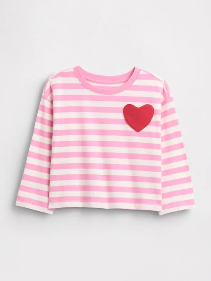 Longsleeve in Rosa/ Creme