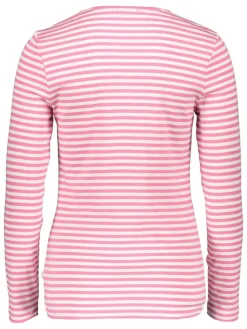 Longsleeve in Rosa/ Weiß