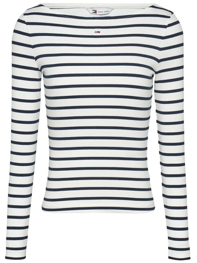 Longsleeve in Schwarz/ Weiß