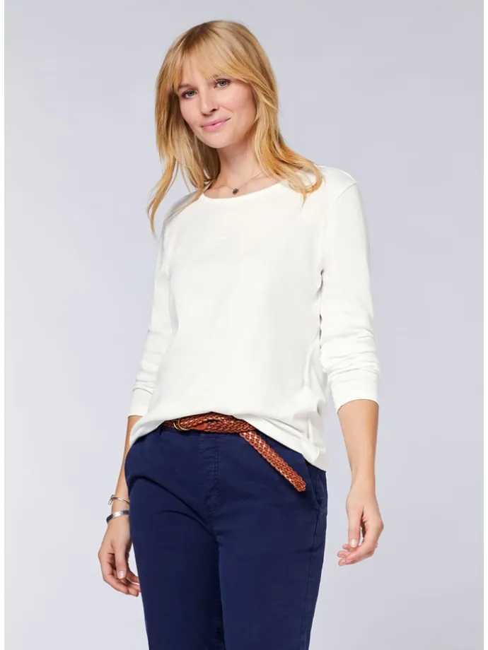 Longsleeve in Weiß