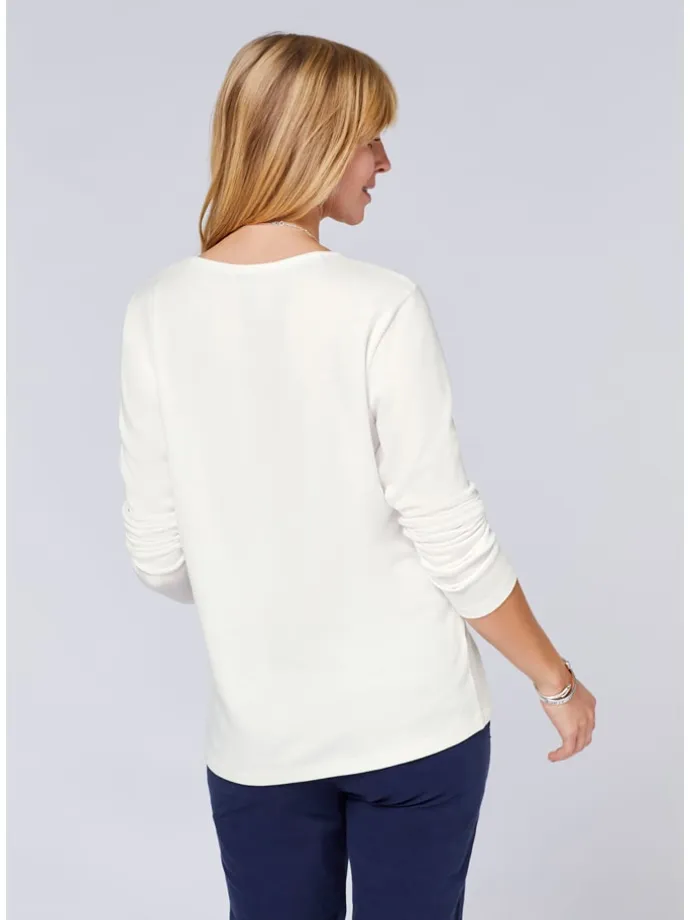 Longsleeve in Weiß