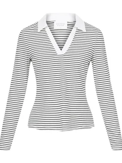 Longsleeve in Weiß/ Schwarz