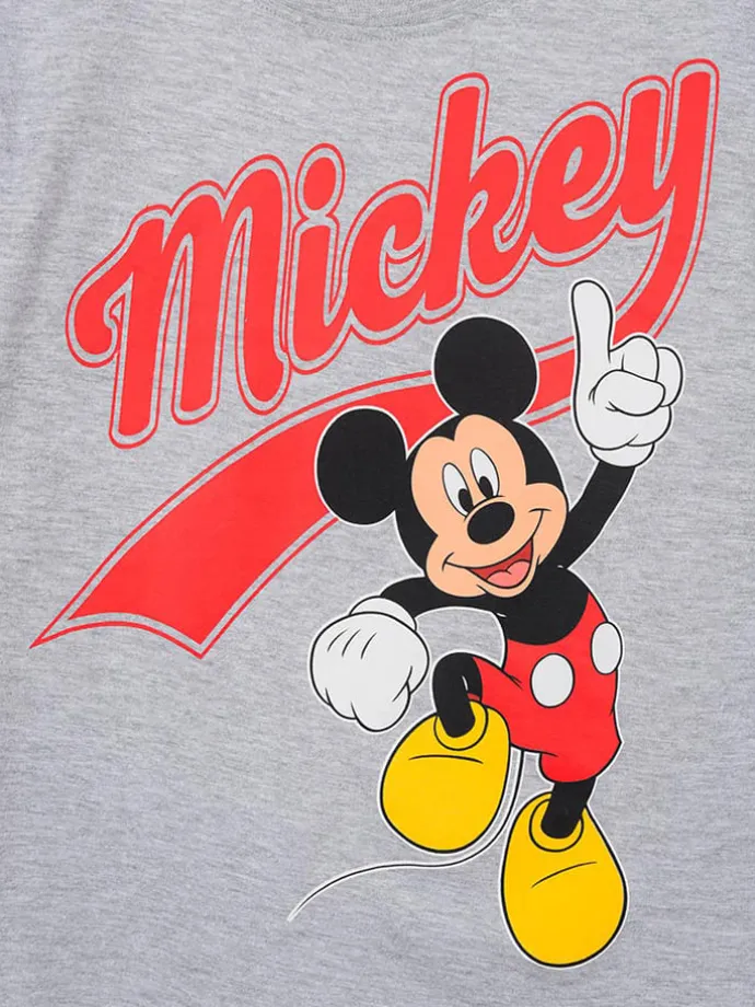 Longsleeve "Mickey" in Grau/ Bunt