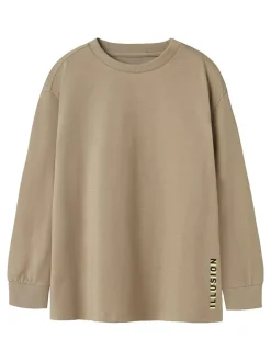 Longsleeve "Obay" in Hellbraun