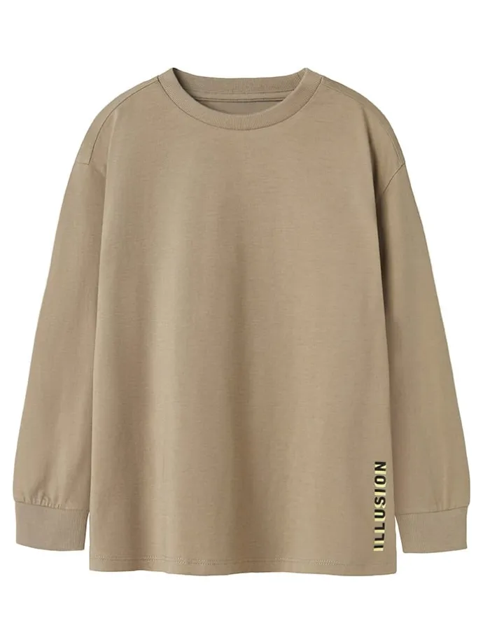 Longsleeve "Obay" in Hellbraun