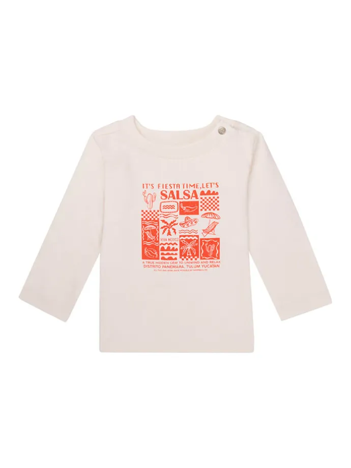 Longsleeve "Okawa" in Weiß