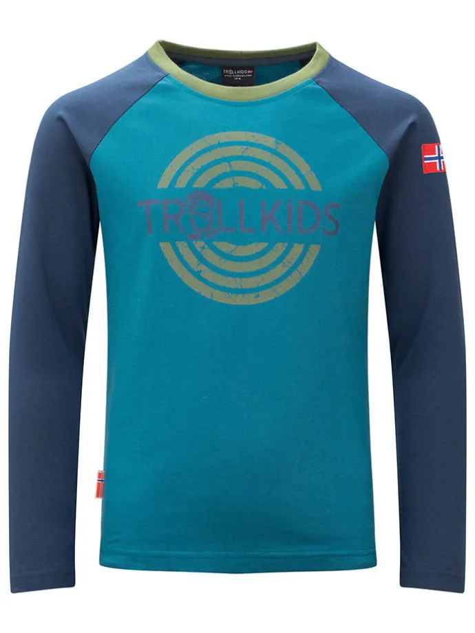Longsleeve "Preikestolen" in Blau/ Dunkelblau