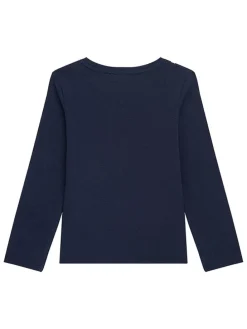 Longsleeve "Rosa" in Dunkelblau/ Silber