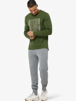 Longsleeve "Wooden Planks Brush" in Khaki