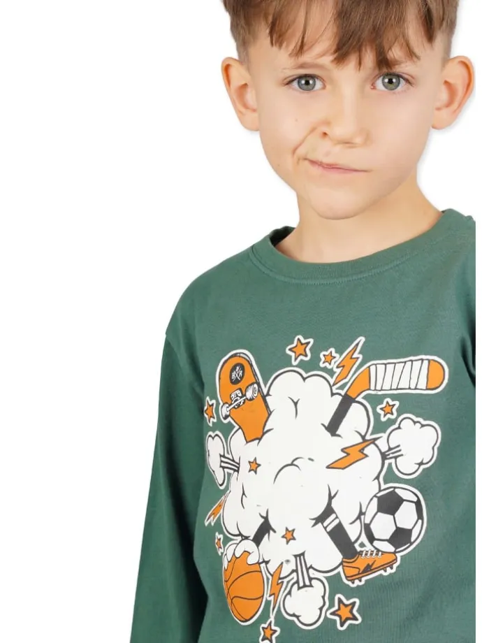 Longsleeves " Sports " in cilantro-green