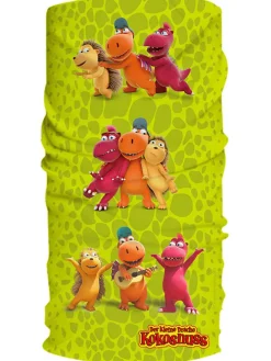 Loopschal "Der kleine Drache Kokosnuss" in Grün - (L)24,5 x (B)47,5 cm