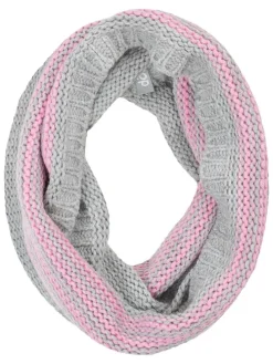 Loop-Schal in Rosa/ Grau