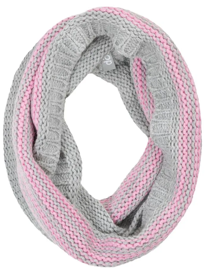 Loop-Schal in Rosa/ Grau