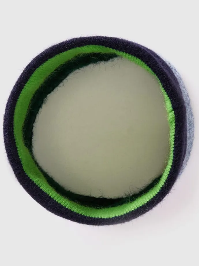 Loop-Schal in Schwarz/ Grün/ Blau