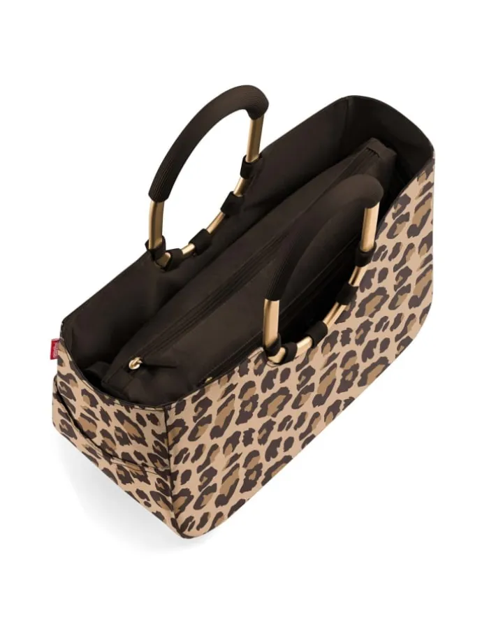 loopshopper M / Shopper 40 cm (teddy leo olive) in frame leo macchiato
