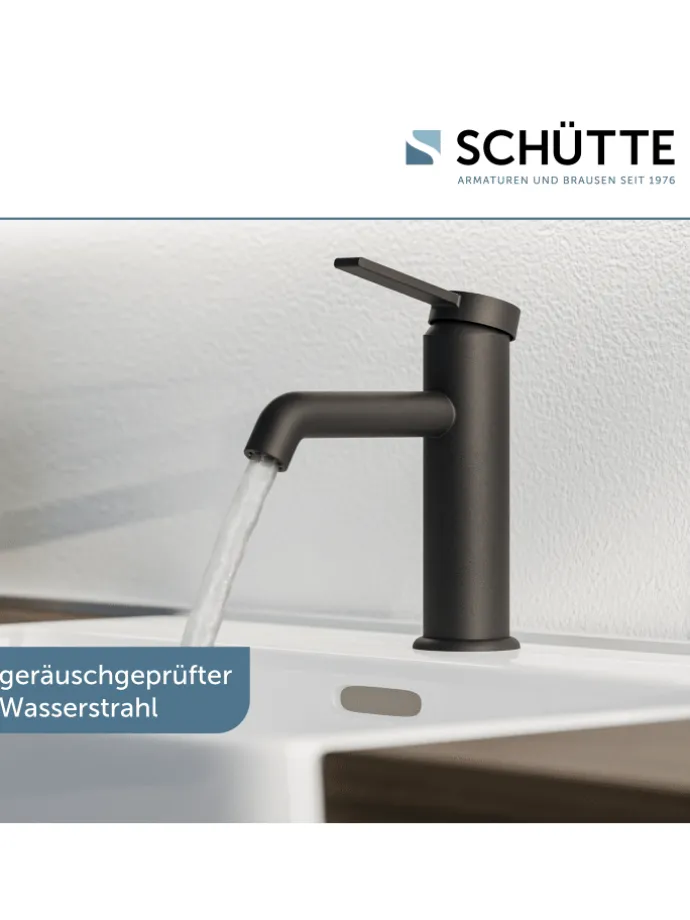 LOS ANGELES Waschtischarmatur, Schwarz matt