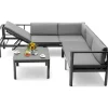 Lounge-Set für 4-5 Personen in Grau