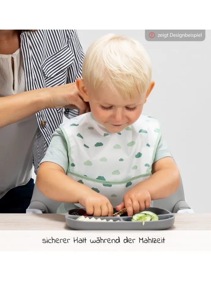 Lätzchen 5er Pack mit Klettverschluss - in gruen