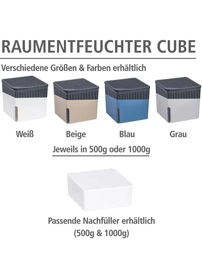 Luftentfeuchter-Nachfüllpack "Cube" in Weiß