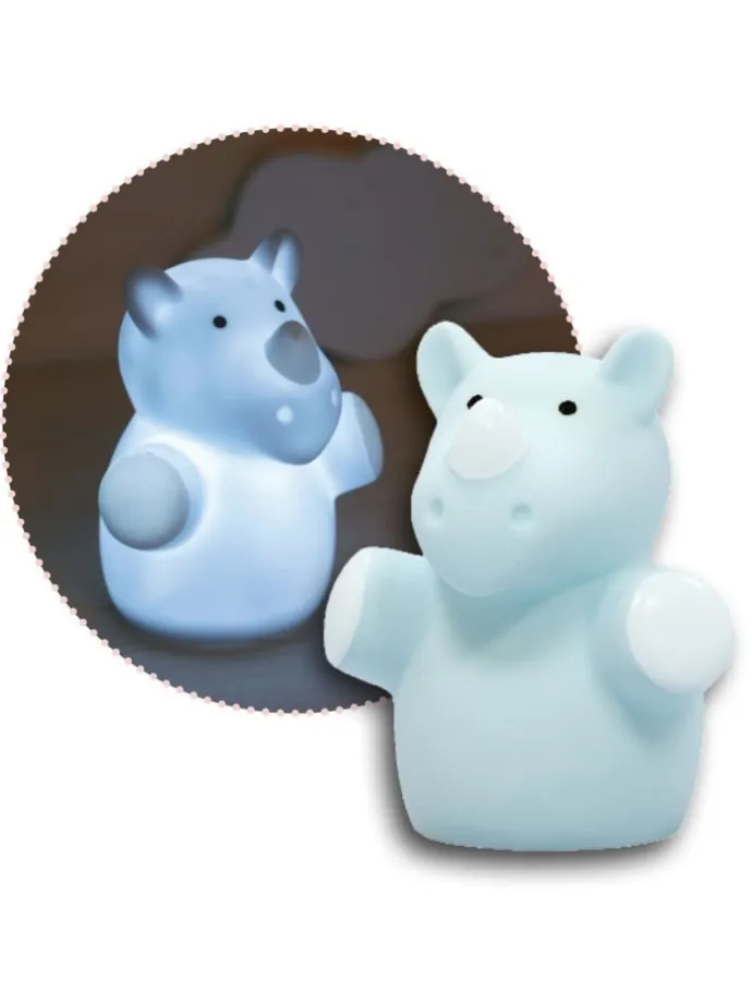 lumilu Mini Zoo rhino in Blau ab 0 Monate