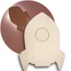 lumilu Silhouette Light rocket in Braun ab 0 Monate