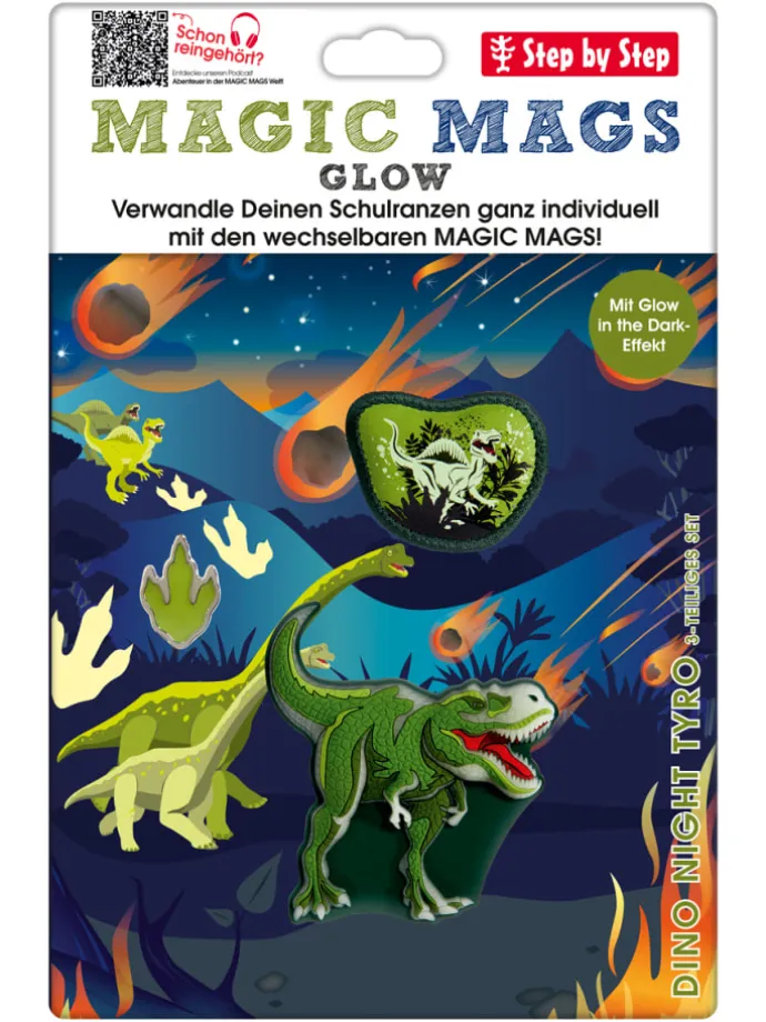 MAGIC MAGS GLOW "Dino Night Tyro" 3-teilig in Grün