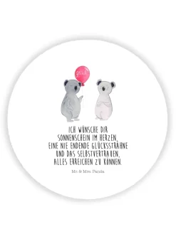 magnet Koala Luftballon mit Spruch in Weiß