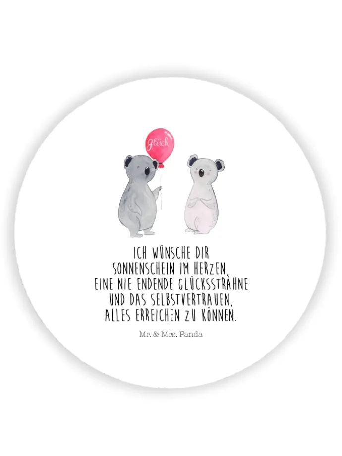 magnet Koala Luftballon mit Spruch in Weiß