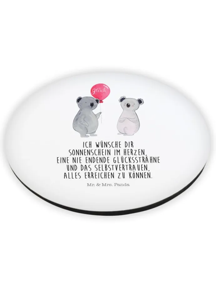 magnet Koala Luftballon mit Spruch in Weiß